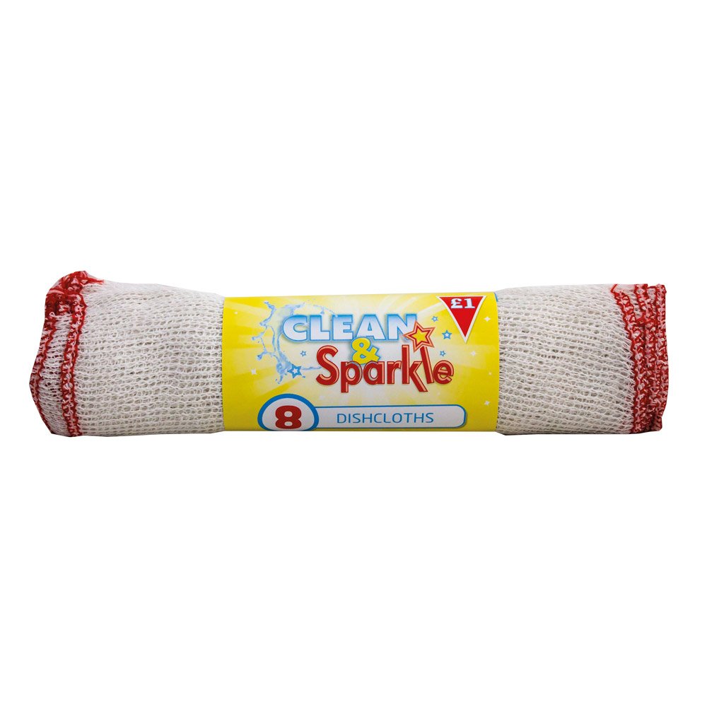 Clean & Sparkle 8 Dishcloths – Clean & Sparkle – Value Dishcloths