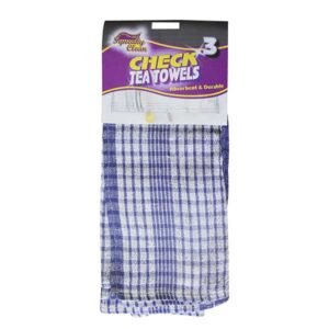 Squeaky Clean Check Tea Towel