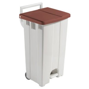 90L Derby bin with brown lid