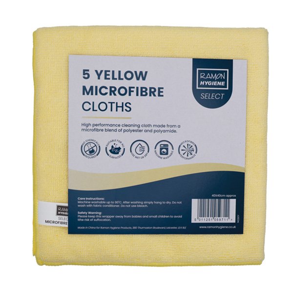 Yellow Ramon Select Microfibre cloths