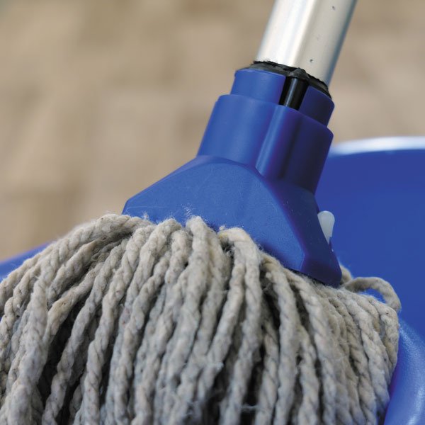 Blue Trinity PY mop in use